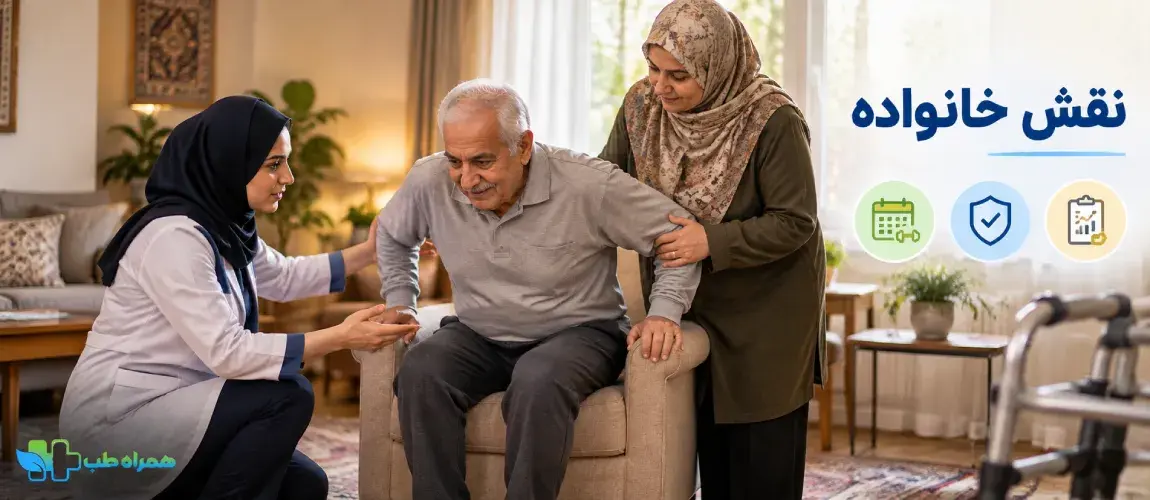 نقش خانواده و مراقب در فیزیوتراپی خانگی