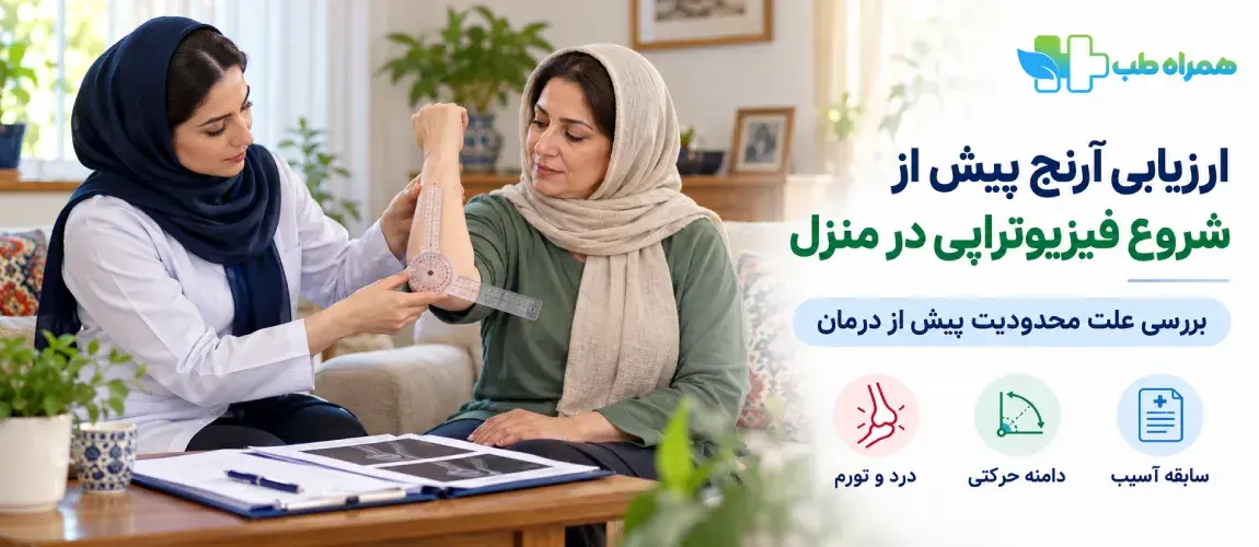 Elbow assessment prior to starting in-home physiotherapy