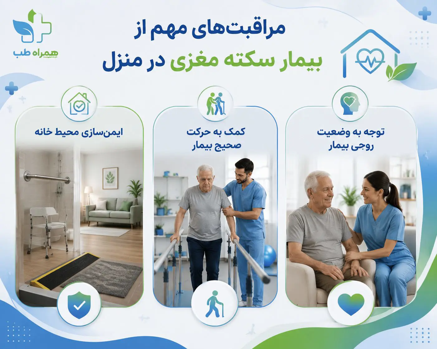 مراقبت از بیمار سکته مغزی در منزل
