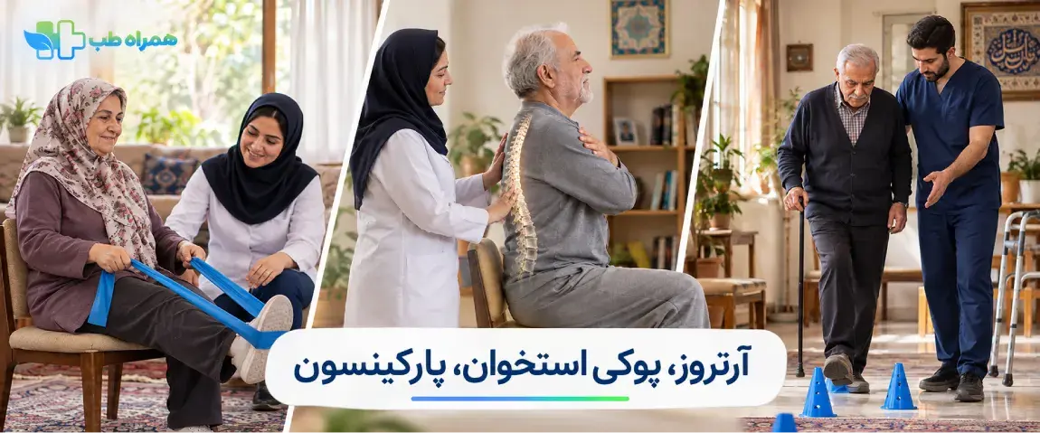 Physiotherapy for elderly patients with osteoarthritis, osteoporosis, or Parkinson's disease.