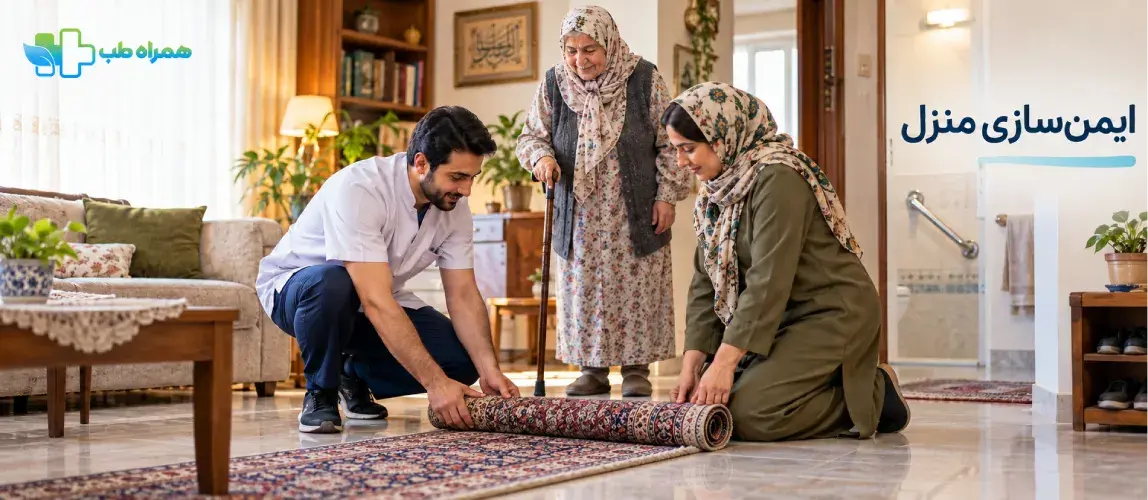 Making the elderly person's home safe for physiotherapy