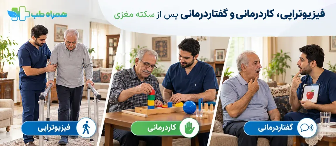 فیزیوتراپی، کاردرمانی و گفتاردرمانی بعد از سکته چه تفاوتی دارند؟
