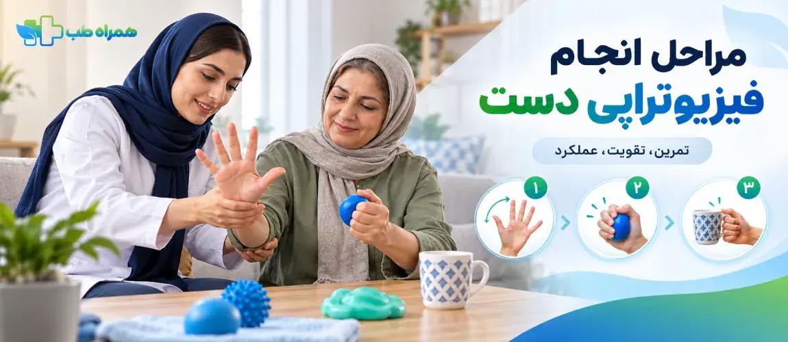 مراحل انجام فیزیوتراپی دست، مچ و آرنج در خانه