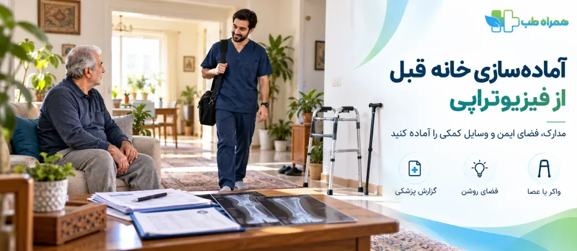 Preparing the home for a physiotherapist's visit following a fracture